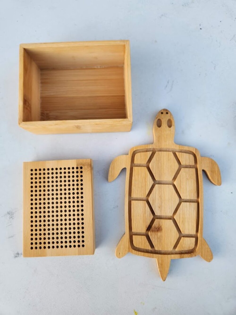Kikkerland Sea Turtle Tofu Press Kitchen Supplies Tools Bamboo Remove water
